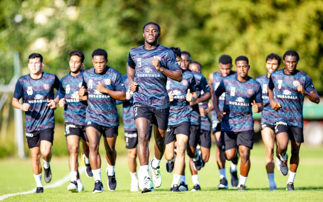 "جانب من تدريبات الجزيرة | البيان"