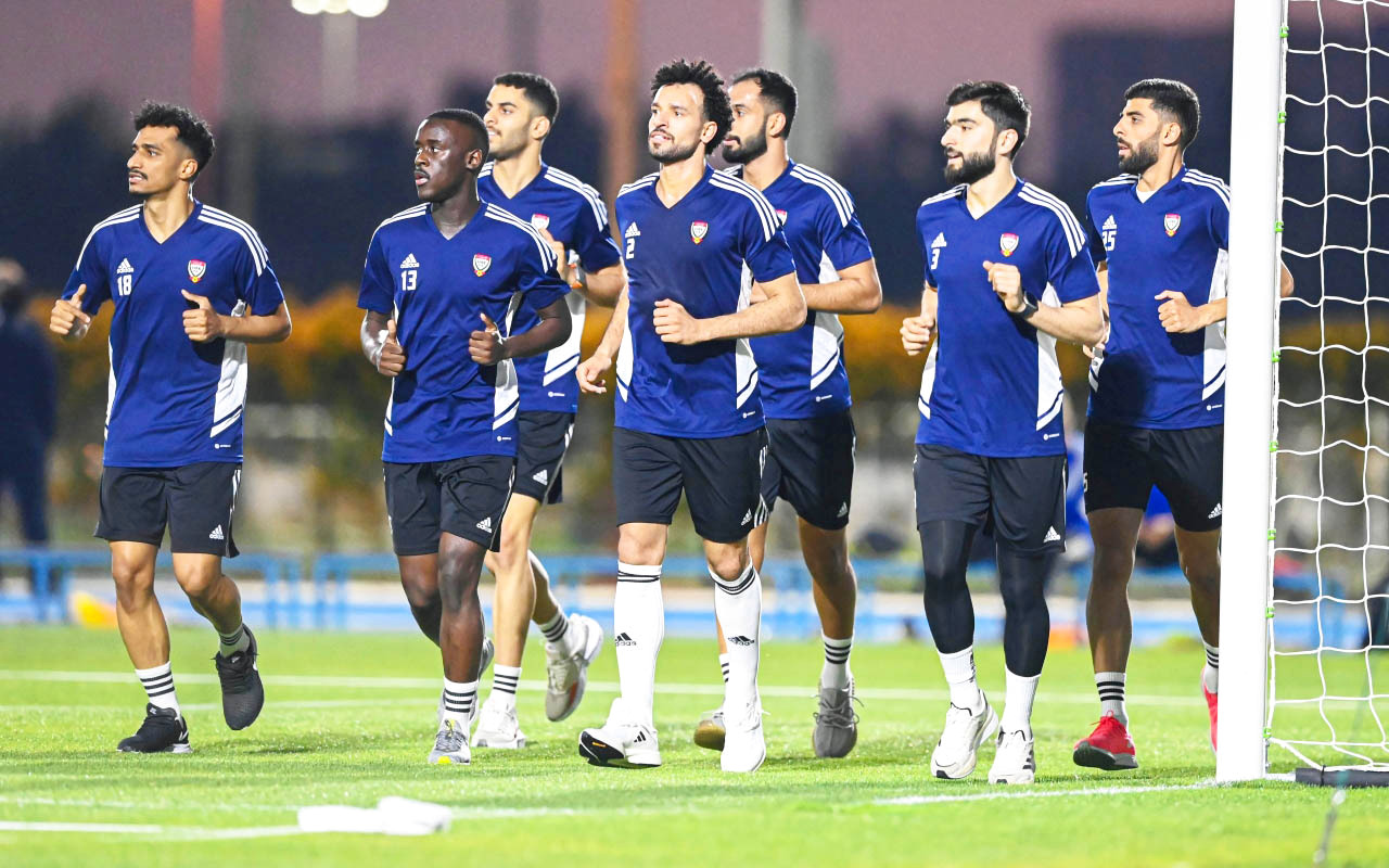 "من تدريبات سابقة لمنتخب الإمارات الوطني | أرشيفية"