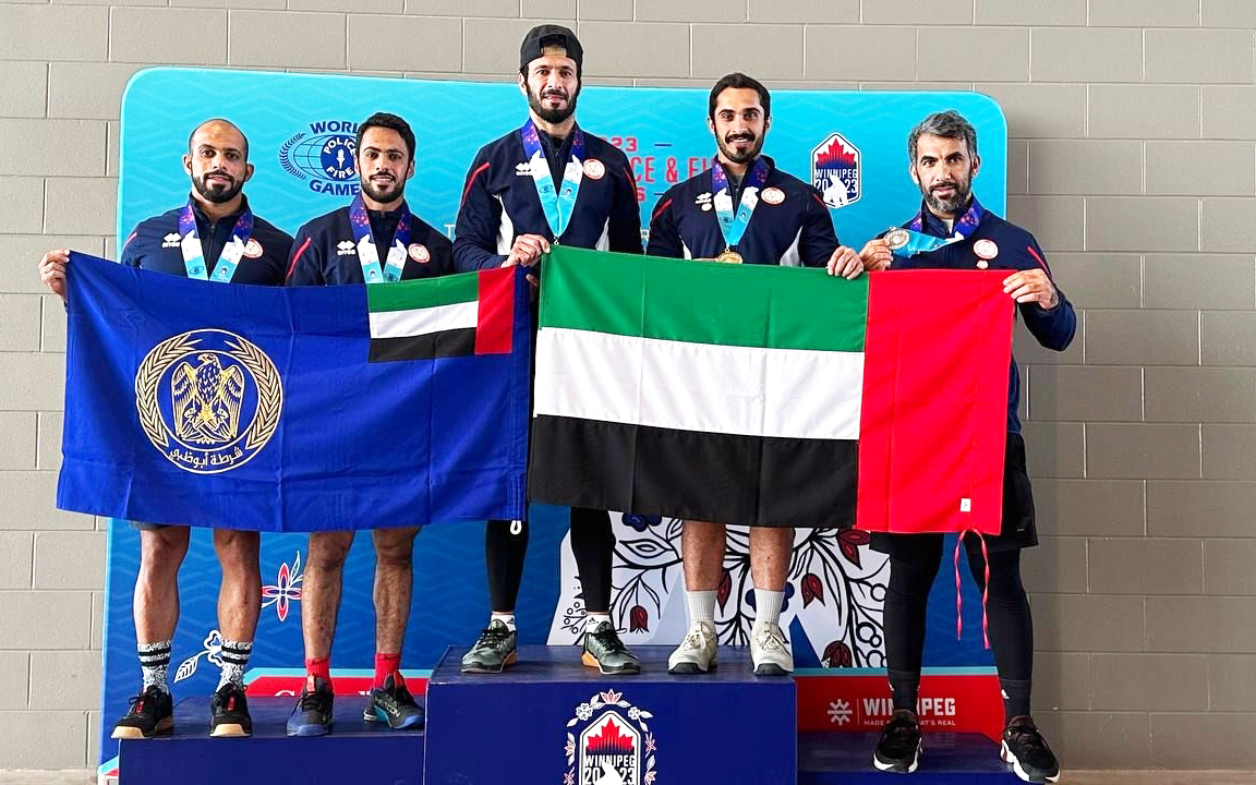 "الأبطال على منصة التتويج | البيان"