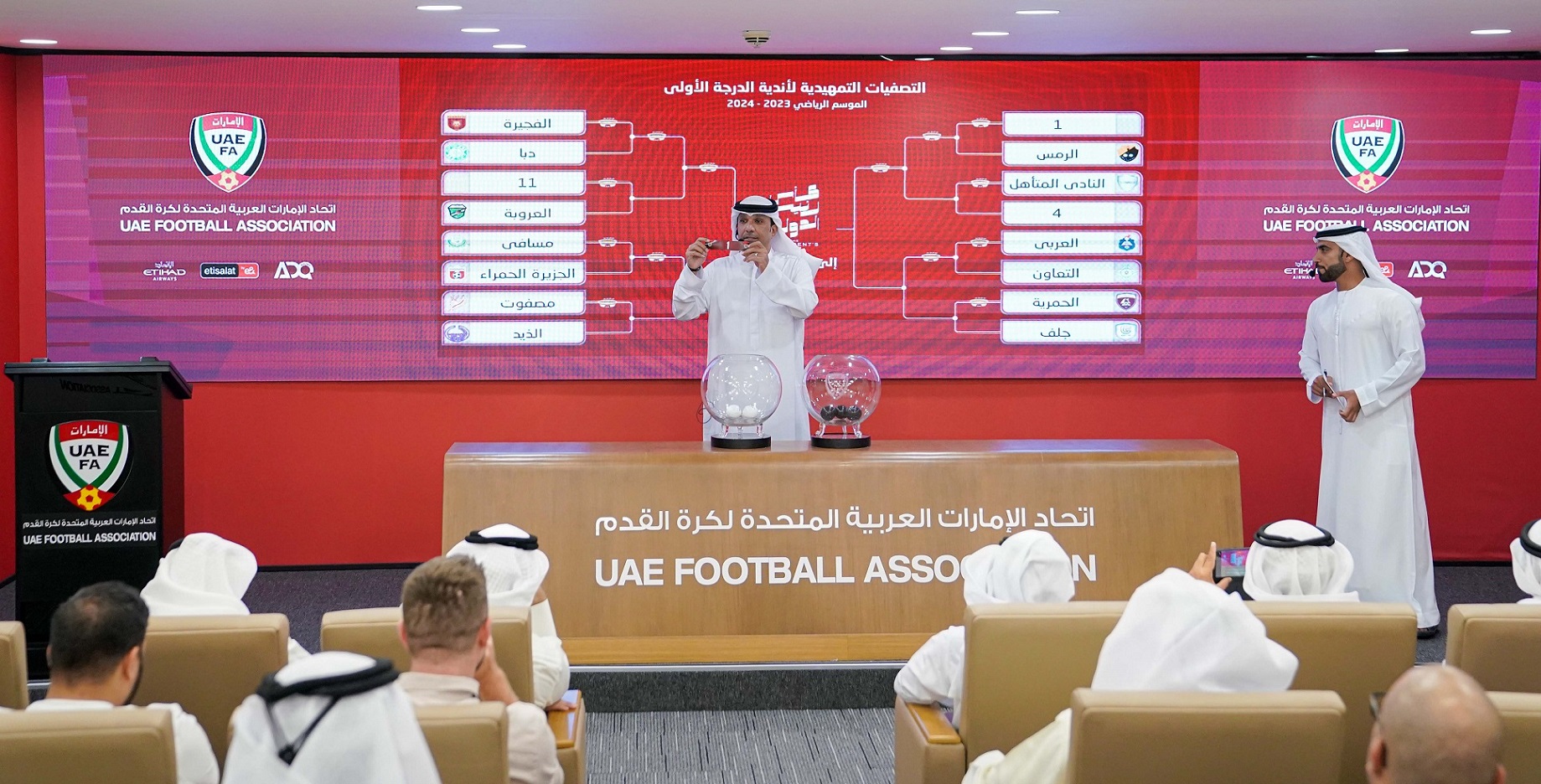 نتائج قرعة دوري الدرجة الأولى والثانية والثالثة بالإمارات