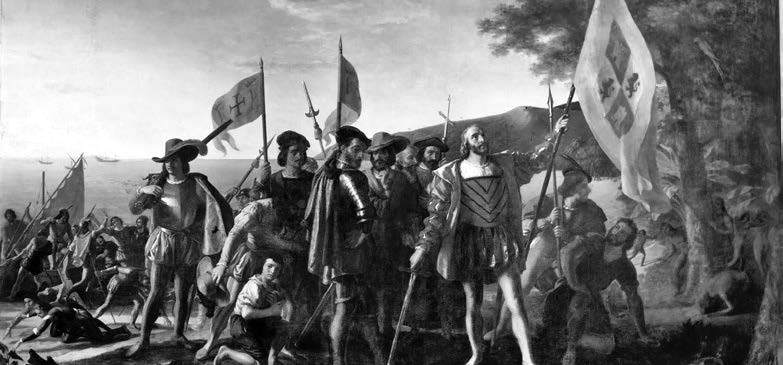 "1492 كريستوفر كولومبوس يبحر من لا غوميرا التابعة لجزر الكناري لعبور المحيط الأطلسي للمرة الأولى."