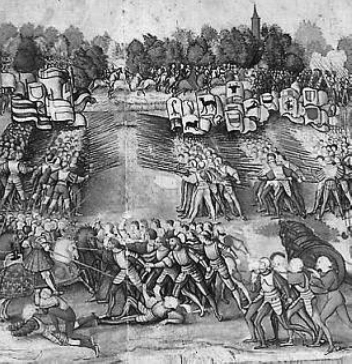 "1515 بعد معركة مارينيانو، التي انهزمت فيها الكونفدرالية السويسرية القديمة أمام فرنسا، سويسرا تُعلن محايدة «إلى الأبد»."