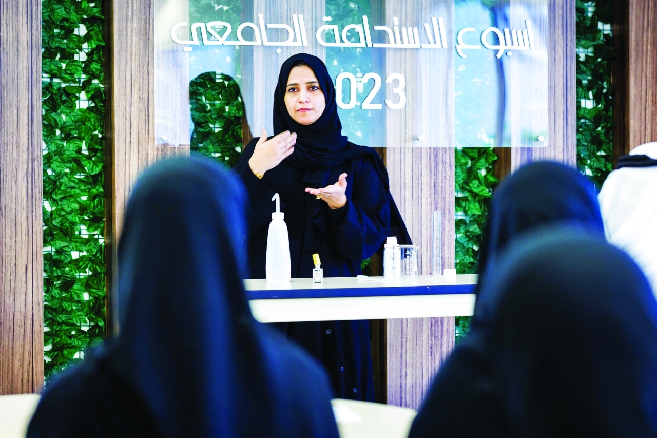 "خلال إحدى محاضرات أسبوع الاستدامة| من المصدر"