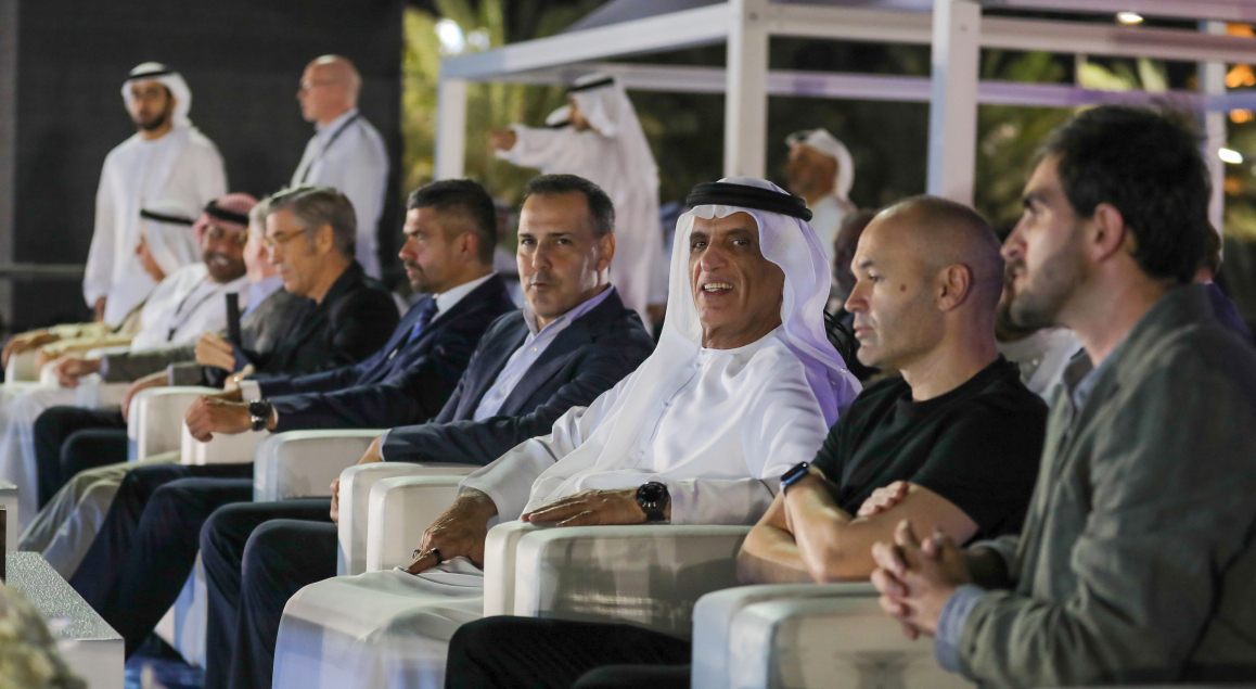 "سعود بن صقر خلال حضوره حفل افتتاح كأس العالم المصغرة | وام"