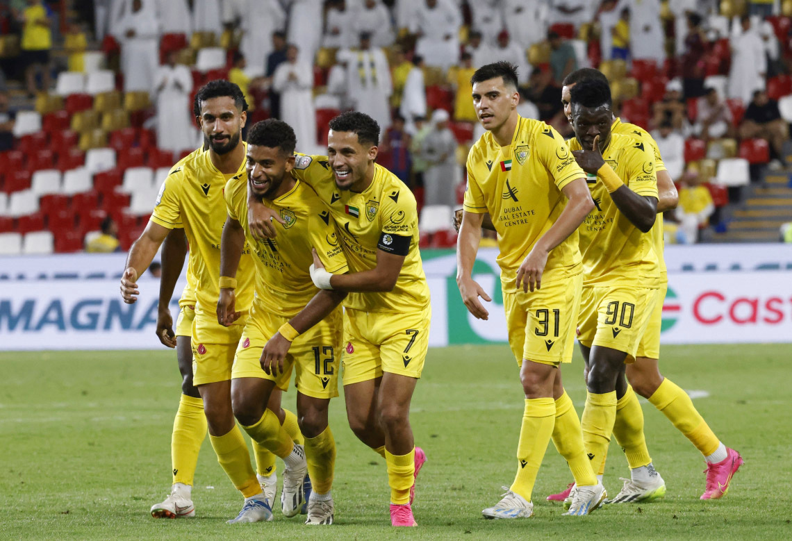 "فرحة الوصل بالفوز على الجزيرة | تصوير: سيف الكعبي"