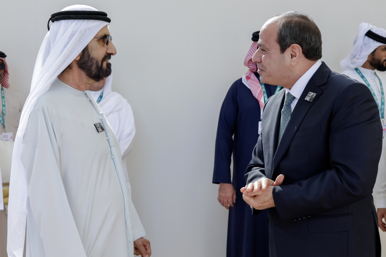 "محمد بن راشد في حديث مع عبدالفتاح السيسي"
