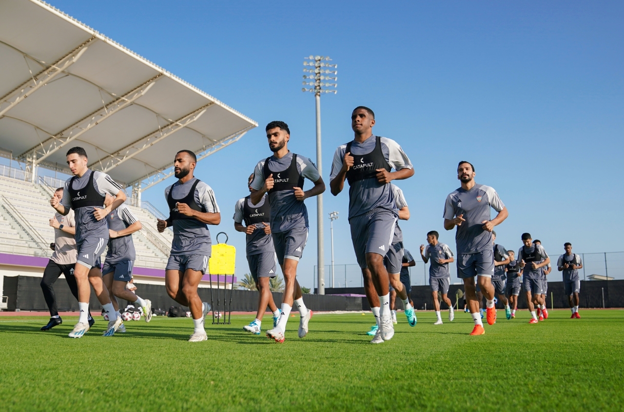 "من تدريبات منتخبنا الأول لكرة القدم"