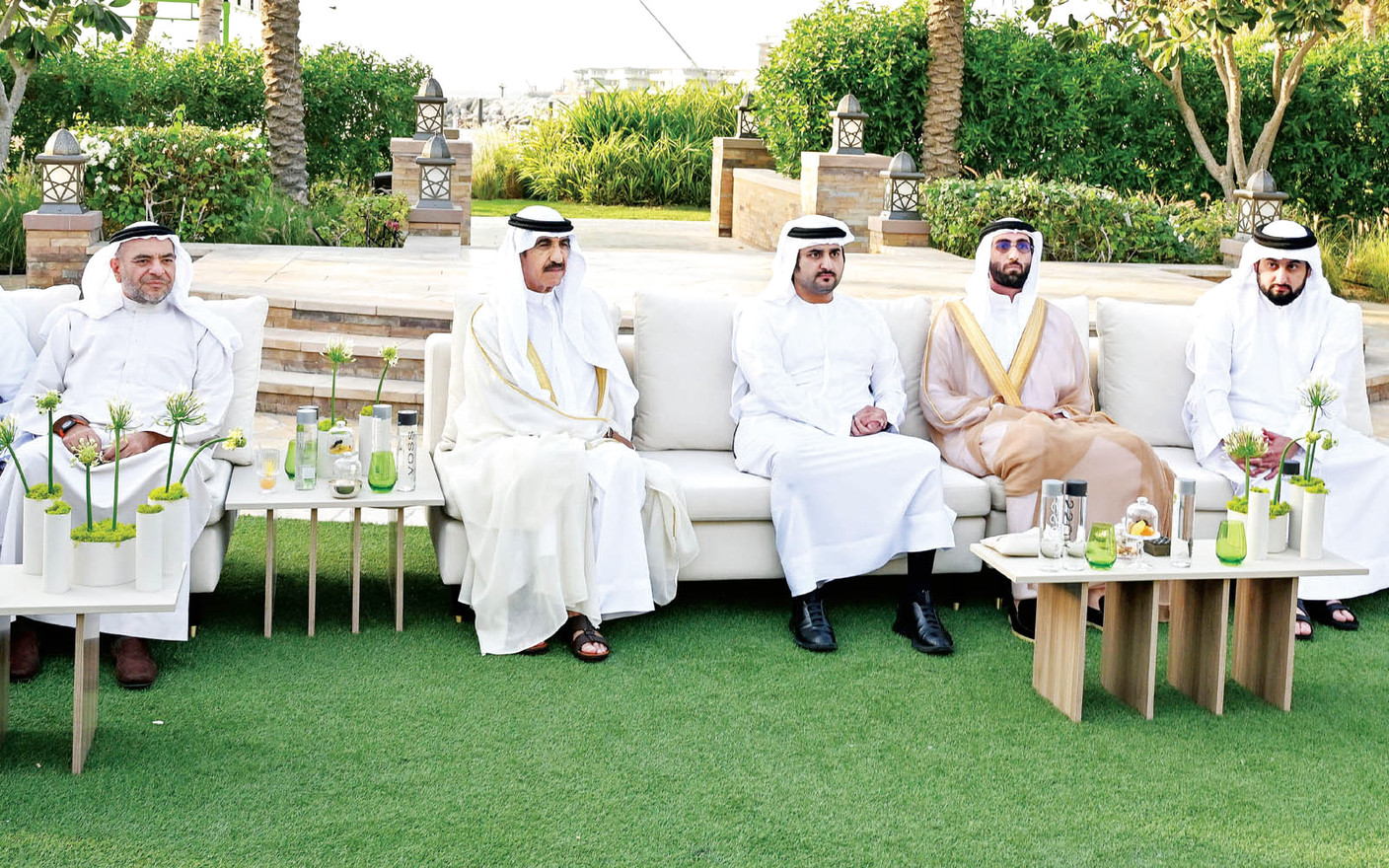 "مكتوم وأحمد بن محمد خلال الحفل"