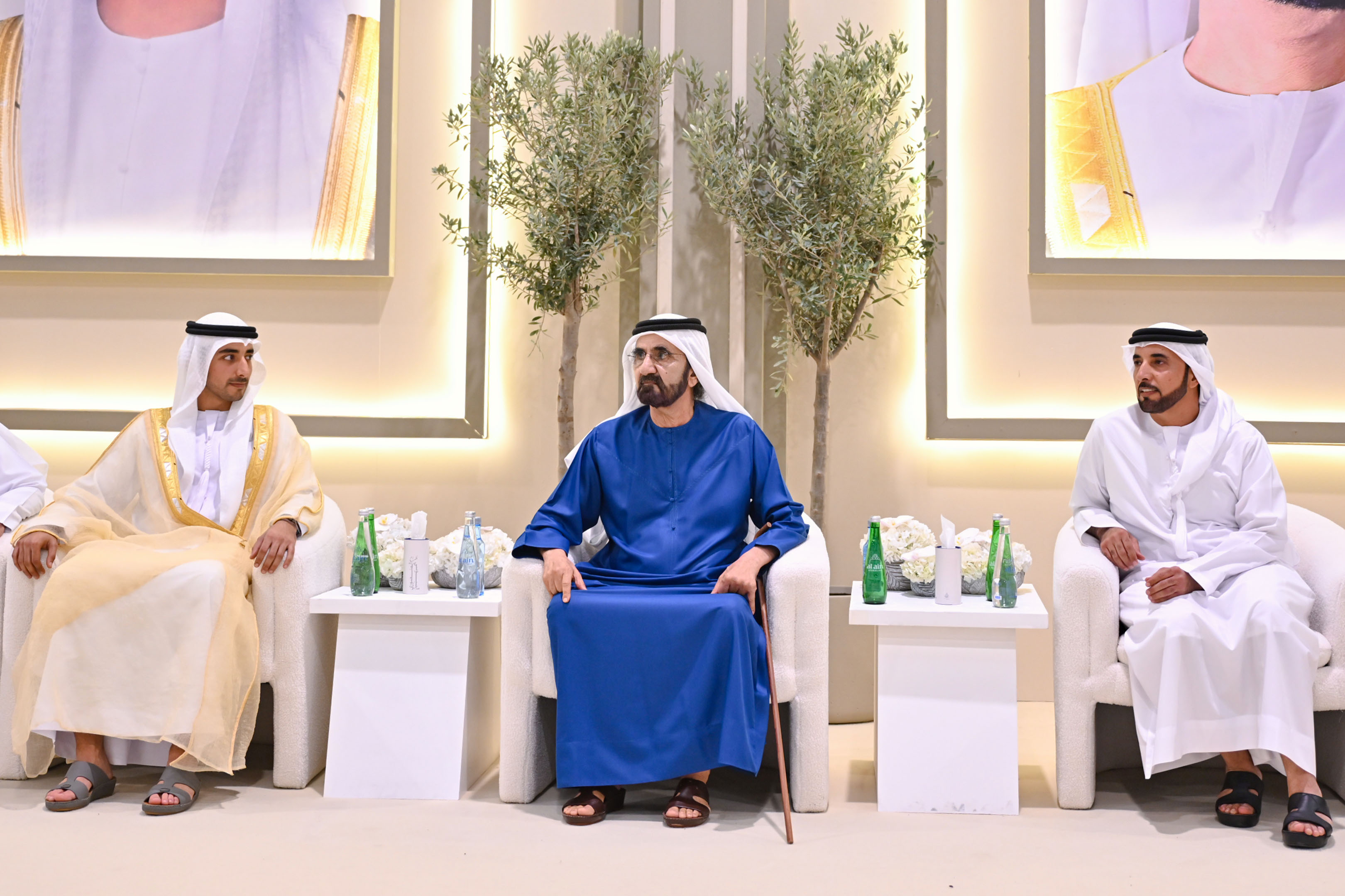 "محمد بن راشد وسلطان السبوسي والعريس"