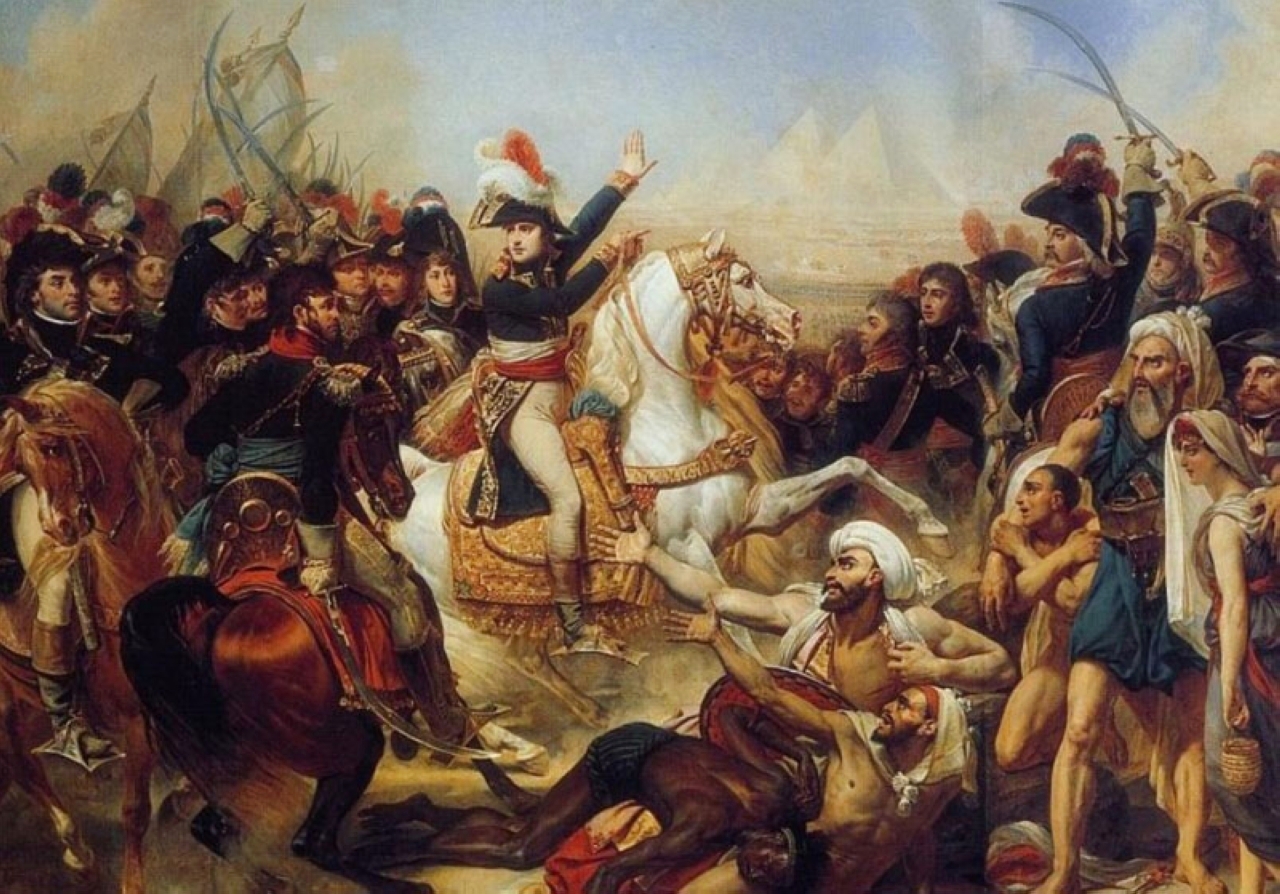 "1798 تحرّك الحملة الفرنسية على مصر من ميناء تولون بقيادة نابليون بونابرت."