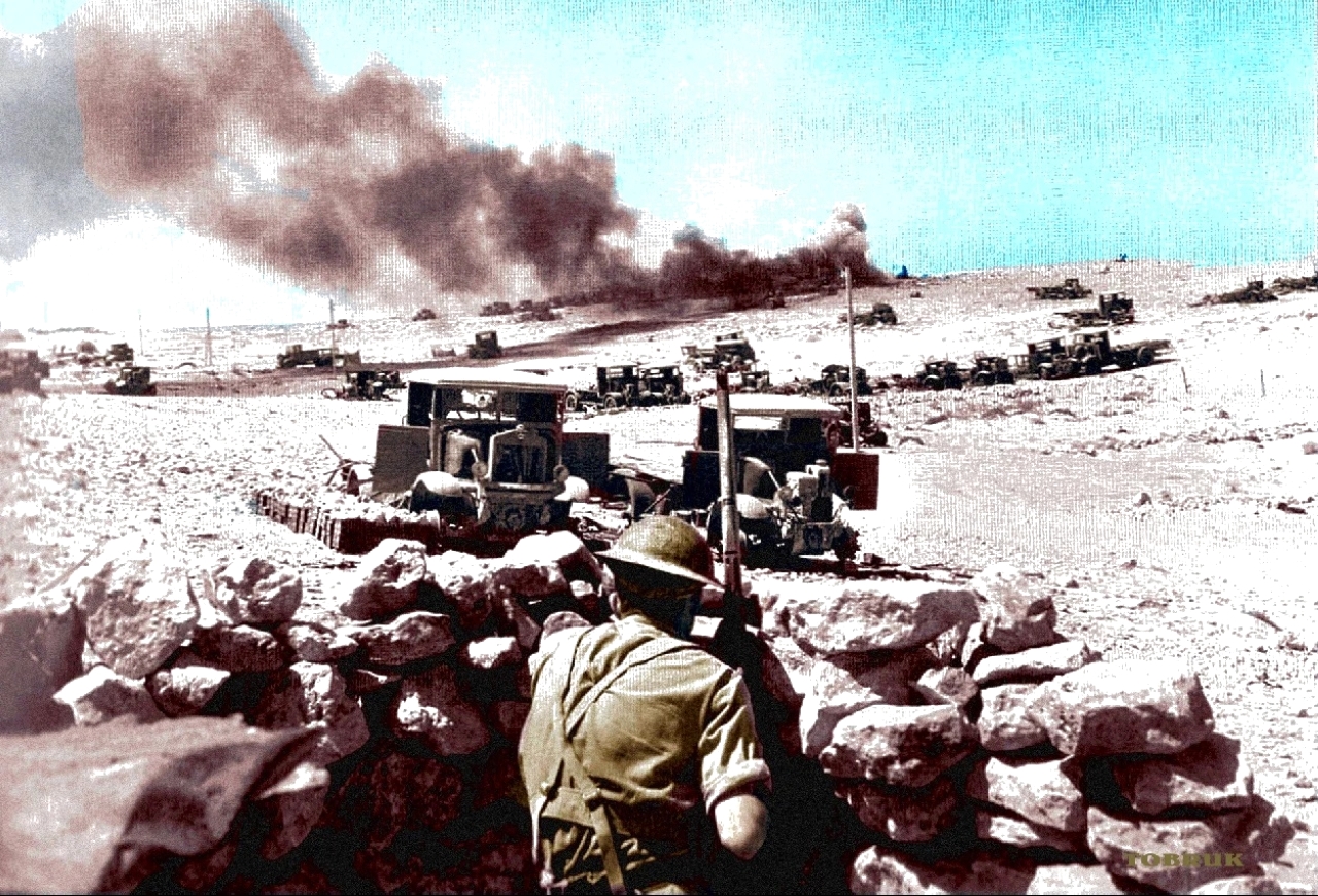 "1941 القوات البريطانية تستولي على طبرق من القوات النازية في الحرب العالمية الثانية."