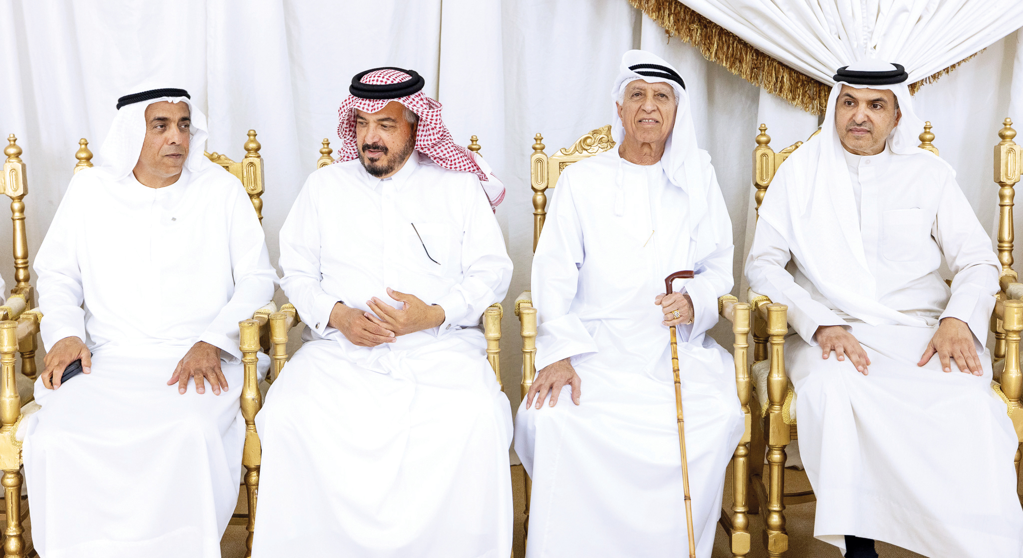 "عبدالله آل ثاني وعمر الفطيم وعيسى السركال وجمعة الغرير"