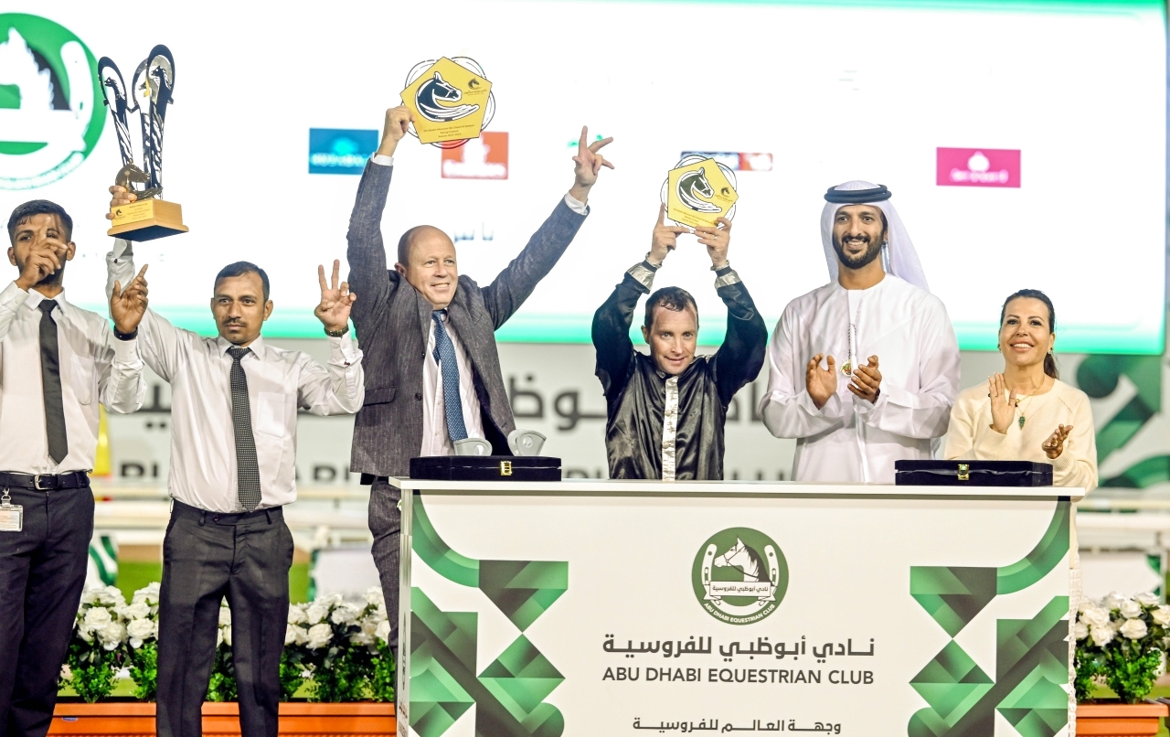 «سوبر هاتريك» لتاج أوشي في مضمار أبوظبي