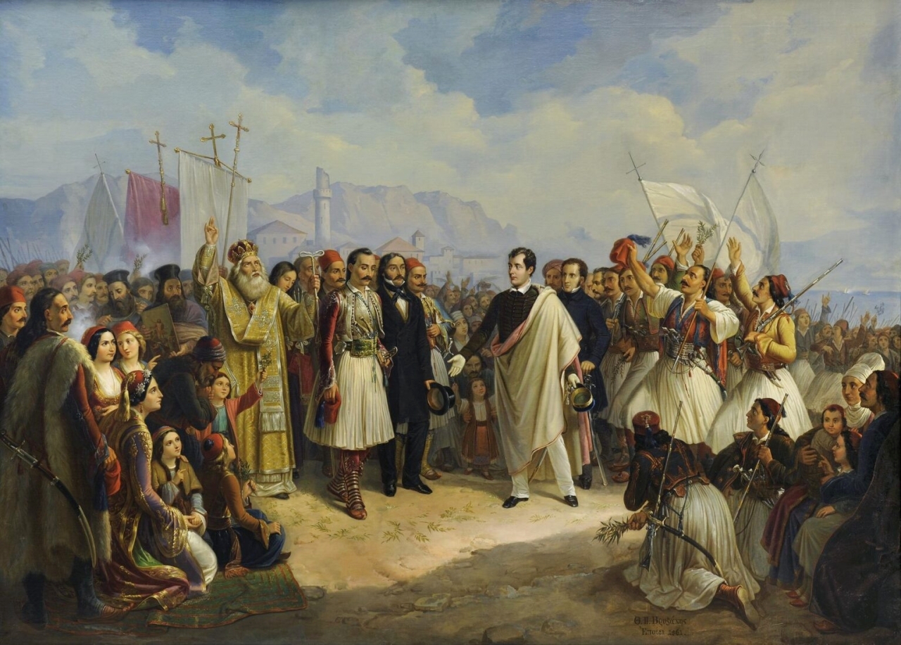"1834 محاكمة الجنرالات في حرب الاستقلال اليونانية بتهمة الخيانة."