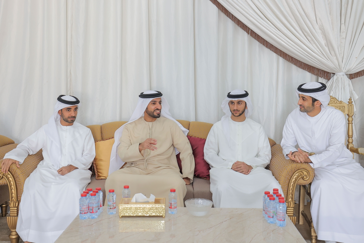 "راشد بن حميد النعيمي وراشد بن دلموك آل مكتوم وبطي بن حشر آل مكتوم وحمد بن حشر آل مكتوم"