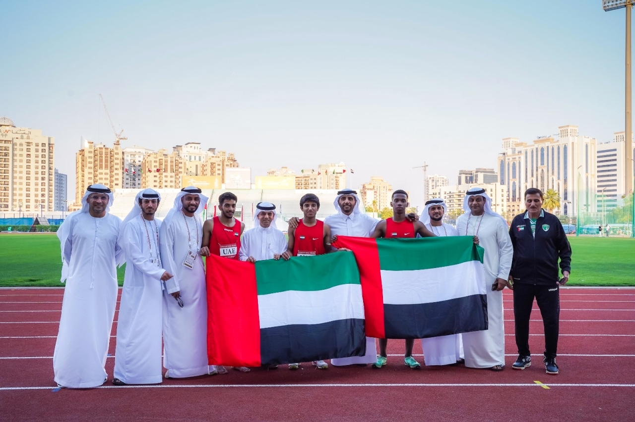 "أبطال ألعاب القوى يحتفلون بالإنجاز | البيان"