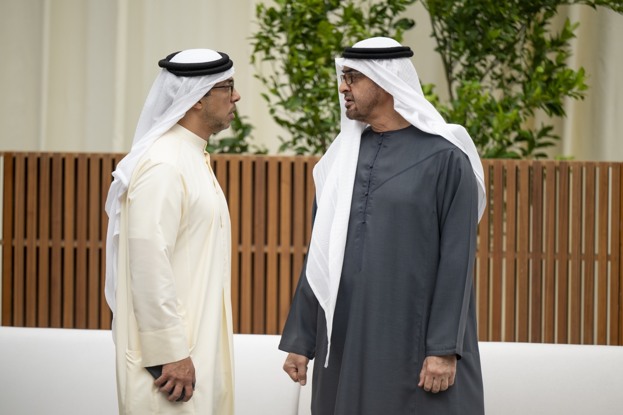 "محمد بن زايد ومنصور بن زايد"