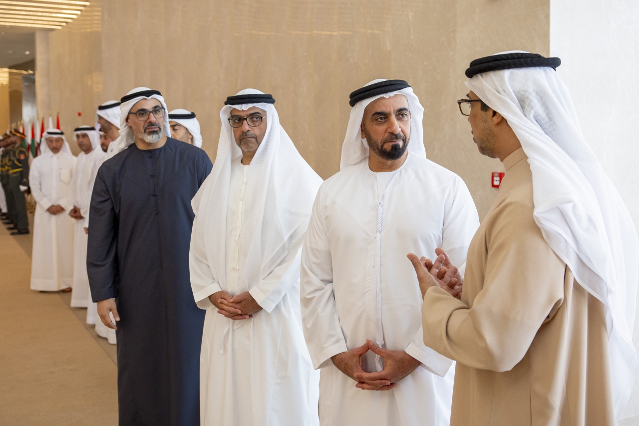 "منصور بن زايد وخالد بن محمد وسيف وحامد بن زايد"