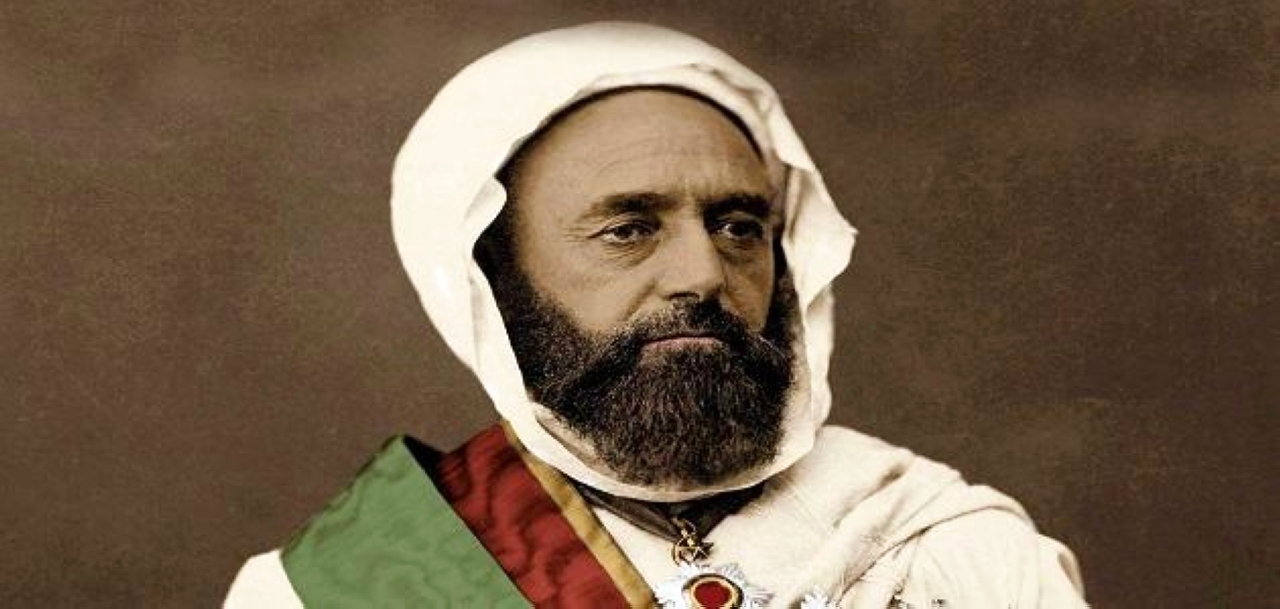 "1853 الأمير عبد القادر الجزائري يوقّع مع الفرنسيين على «معاهدة المقطع»."