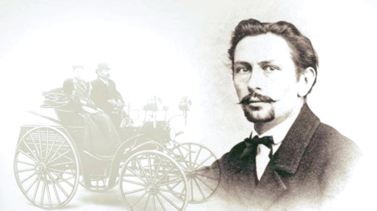 "1886 المهندس الألماني كارل بنز يتمكن من قيادة أول سيارة تعمل بمحرك بخاري من اختراعه."