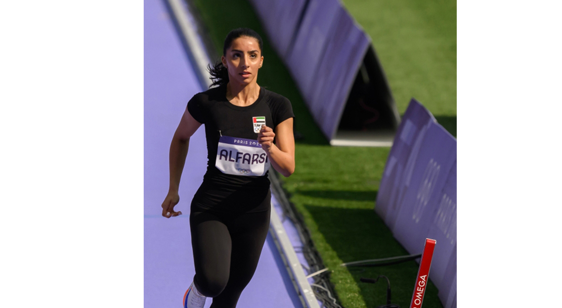 "مريم الفارسي خلال السباق | البيان"