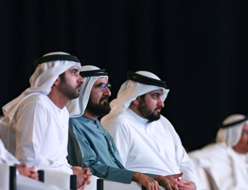 "محمد بن راشد وحمدان وأحمد بن محمد"