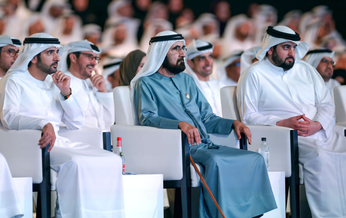 "محمد بن راشد وحمدان وأحمد بن محمد"