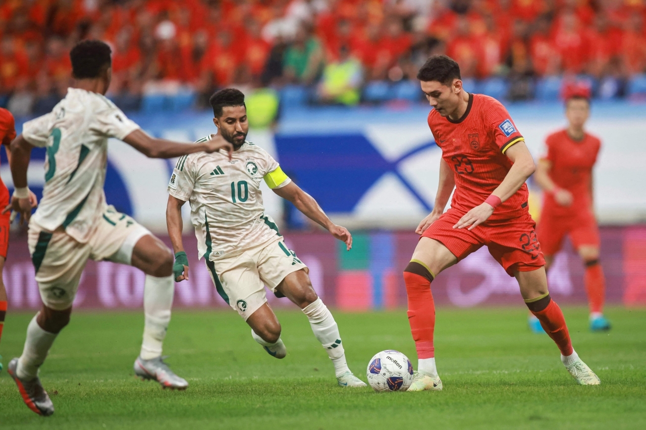 "المنتخب السعودي استعاد التوازن على حساب الصين | أ ف ب"