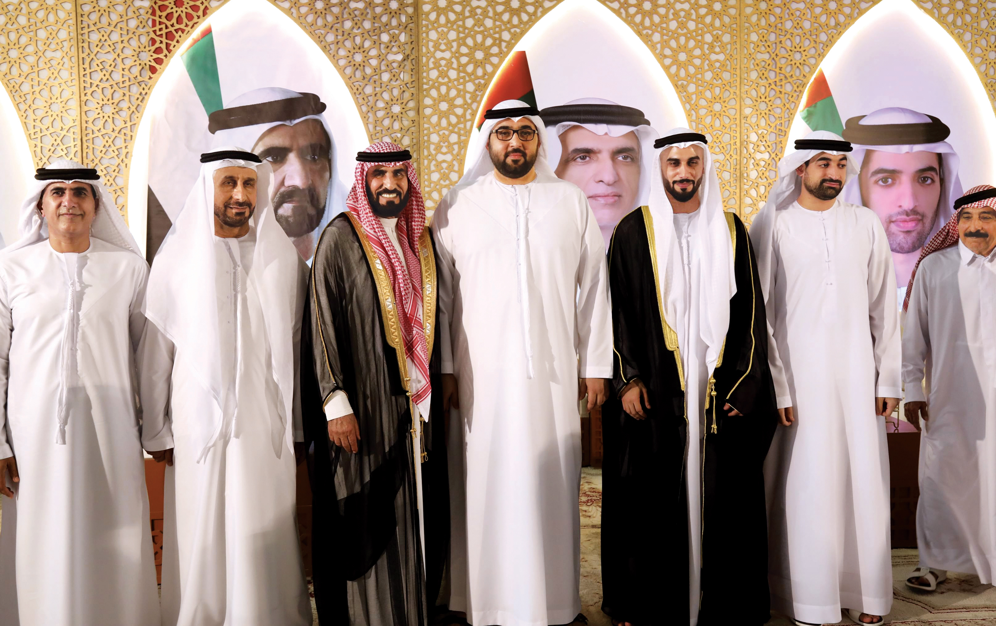 راشد بن سعود وطالب القاسمي خلال الحفل | وام