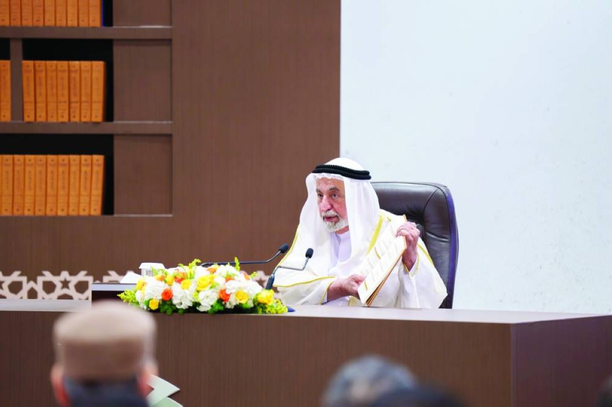 سلطان القاسمي خلال كلمته