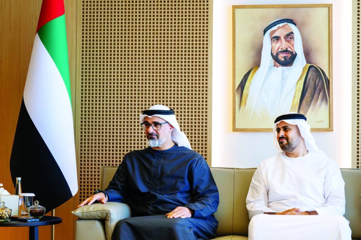 خالد بن محمد وذياب بن محمد خلال الاستقبال
