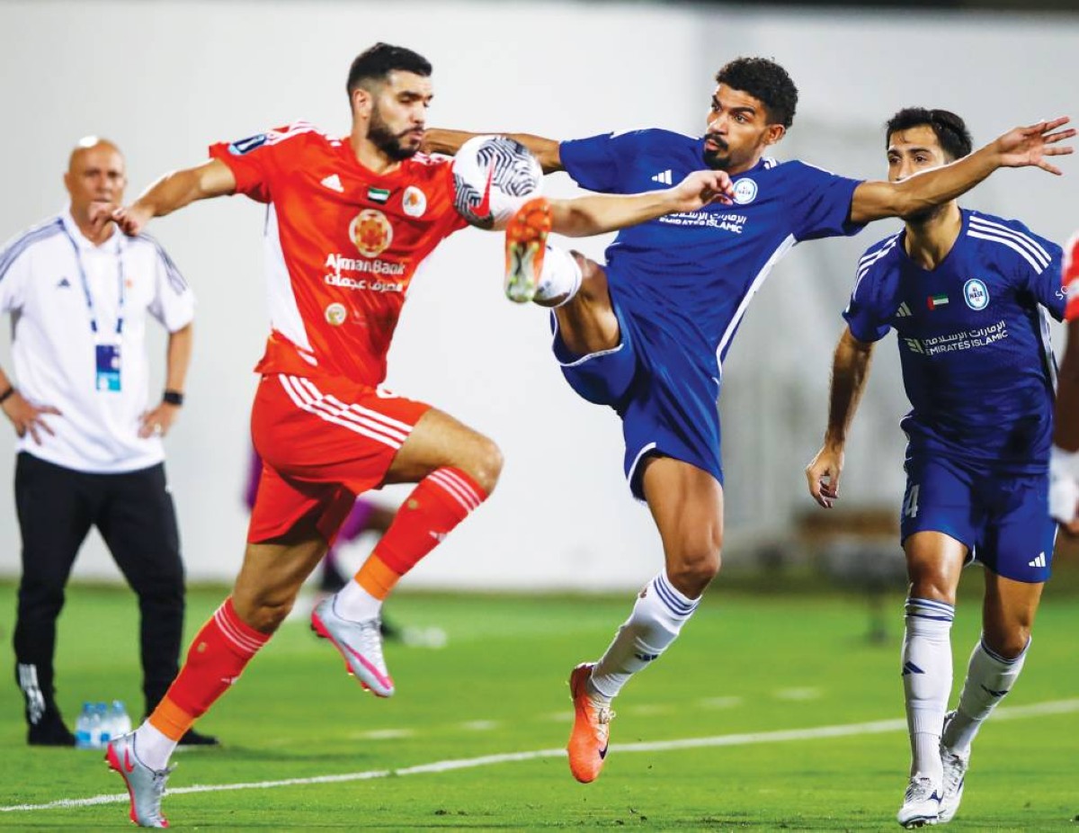 جانب من لقاء نادي النصر وعجمان الموسم الماضي
