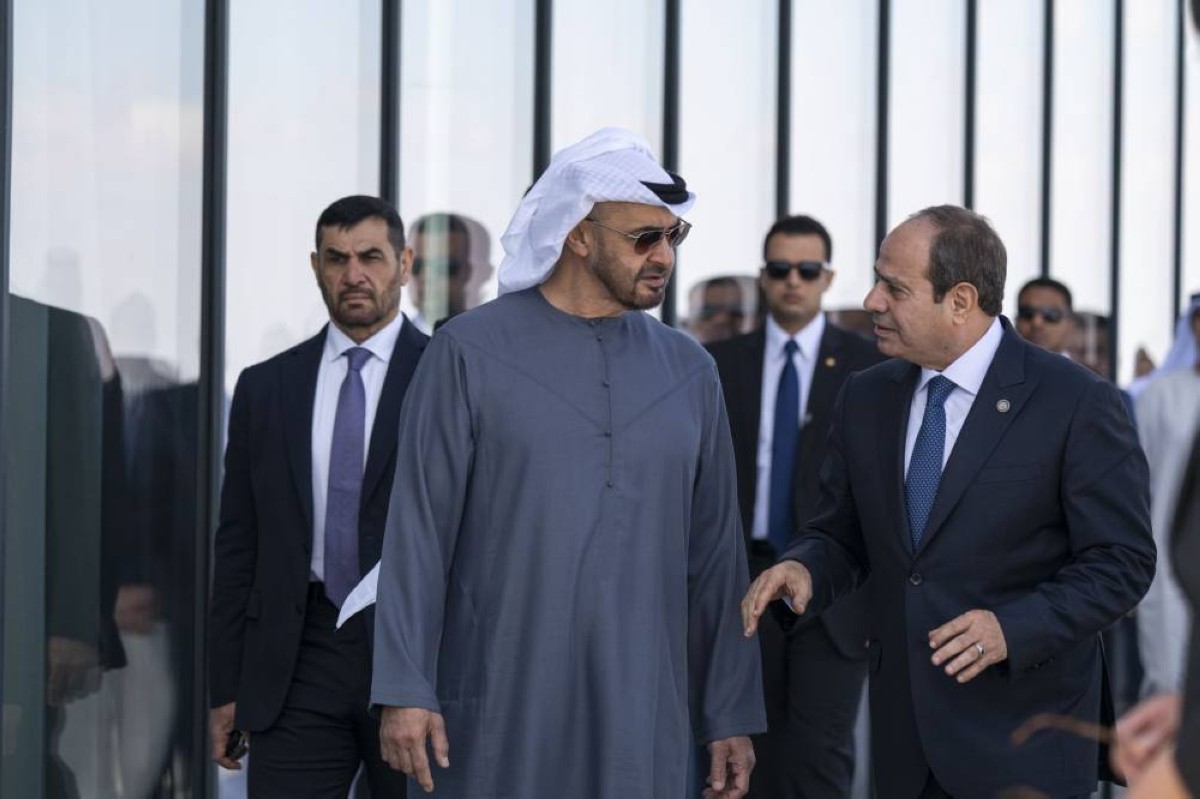 محمد بن زايد خلال لقائه السيسي