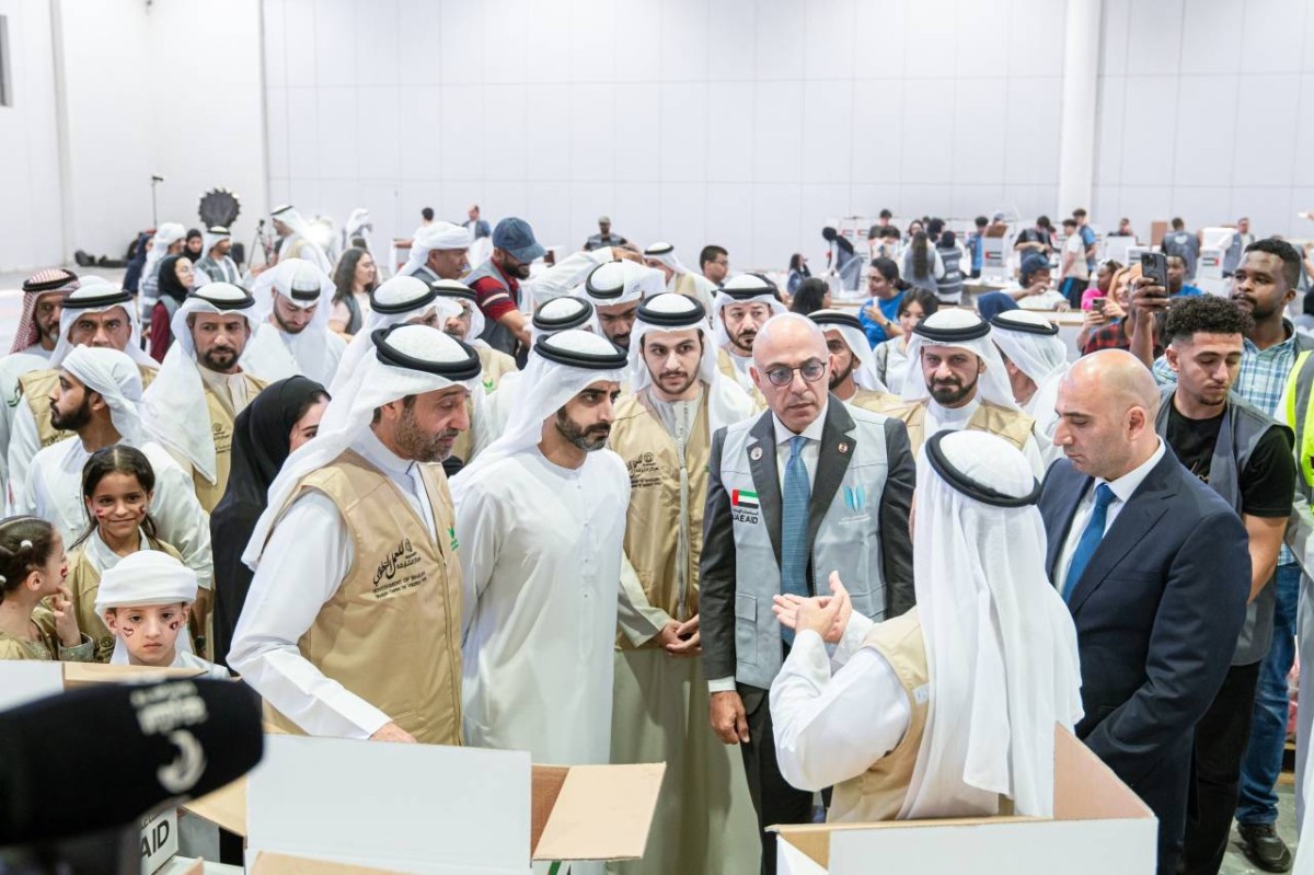 سالم القاسمي وصقر القاسمي وعساف ضومط خلال فعاليات الحملة