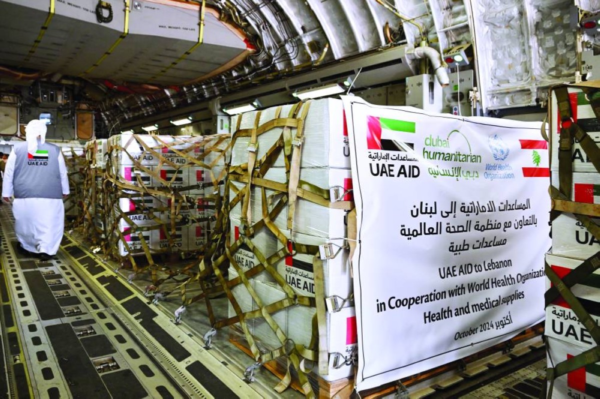 الإمارات من أوائل الدول التي قدمت مساعدات إغاثية للأشقاء اللبنانيين