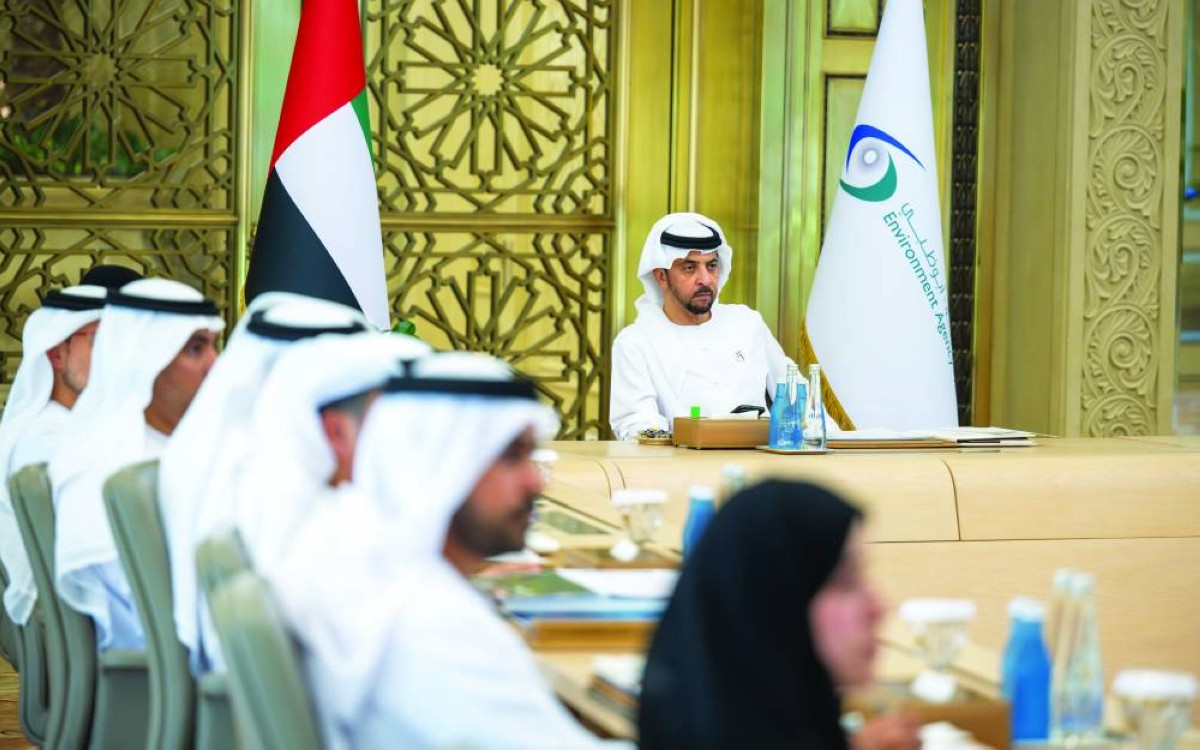 حمدان بن زايد مترئساً الاجتماع