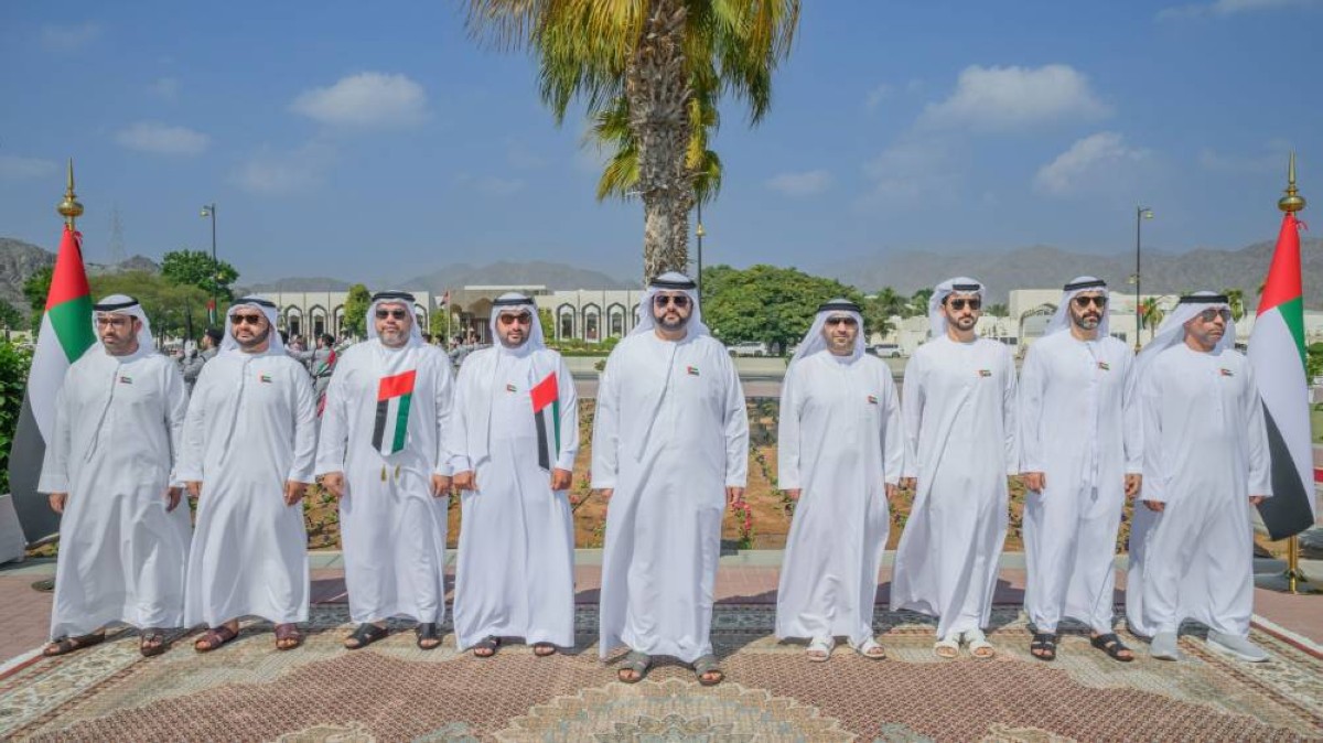 محمد الشرقي خلال احتفالية رفع العلم في الفجيرة