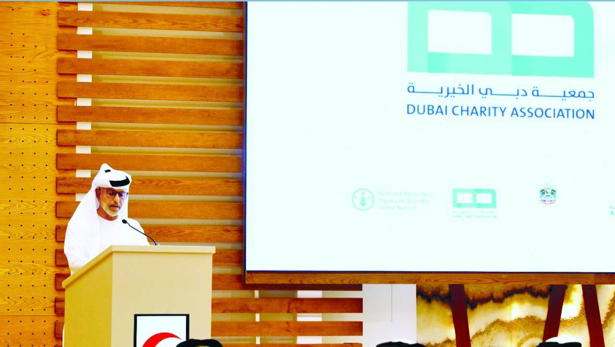 أحمد السويدي متحدثاً في المؤتمر الصحفي