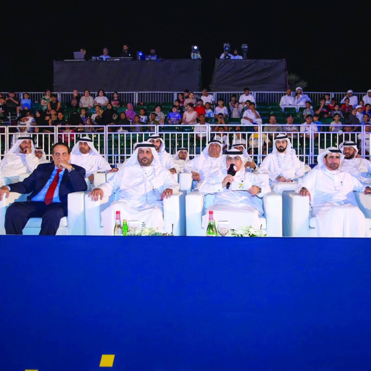 سعيد بن صقر وهيثم بن صقر خلال حفل الافتتاح