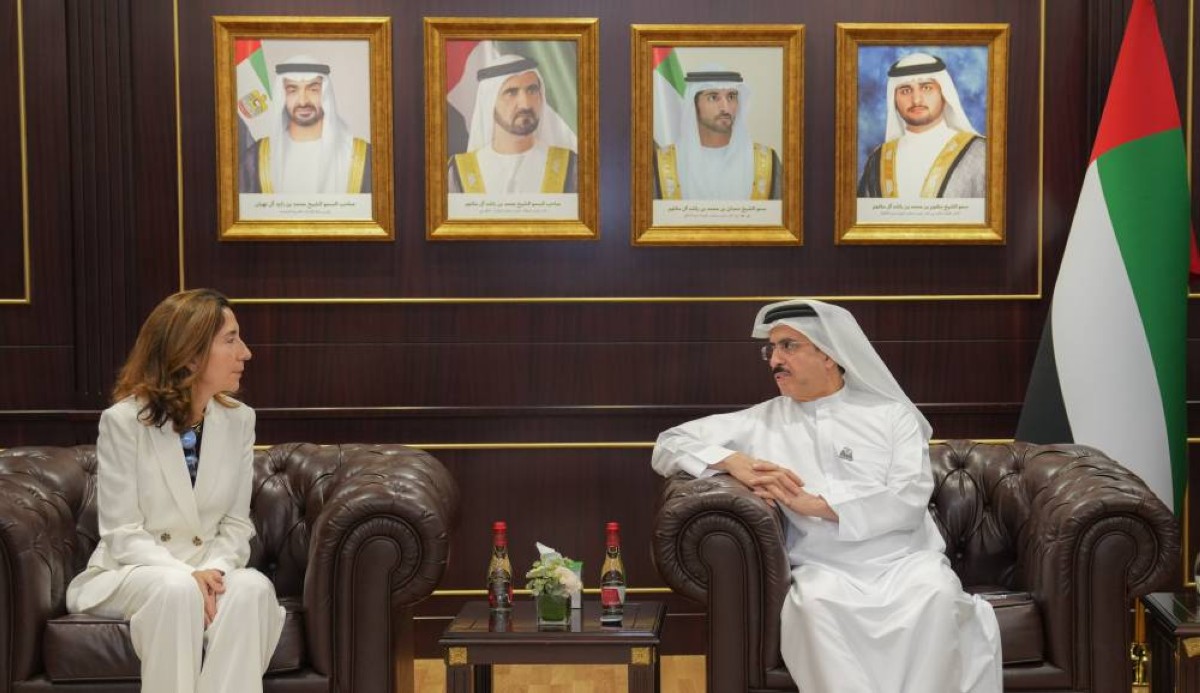 سعيد الطاير خلال استقبال لارا بورو