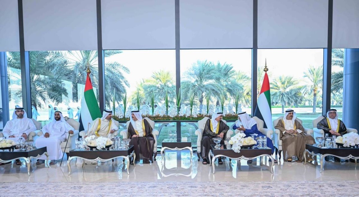 حميد النعيمي وسعود المعلا ونهيان بن مبارك وفيصل بن صقر القاسمي وأحمد بن سعود المعلا وحميد المعلا