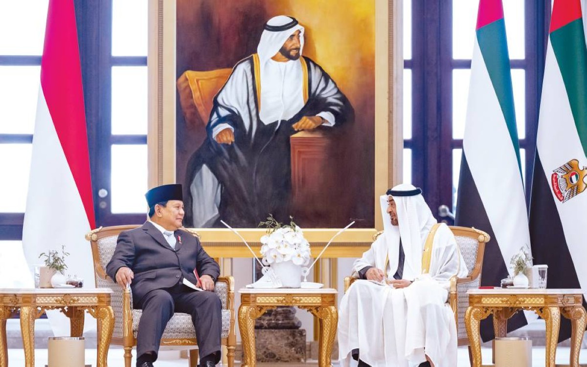 
رئيس الدولة في حديث مع رئيس إندونيسيا 