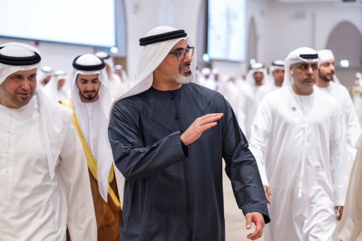 خالد بن محمد خلال حضوره حفل الاستقبال