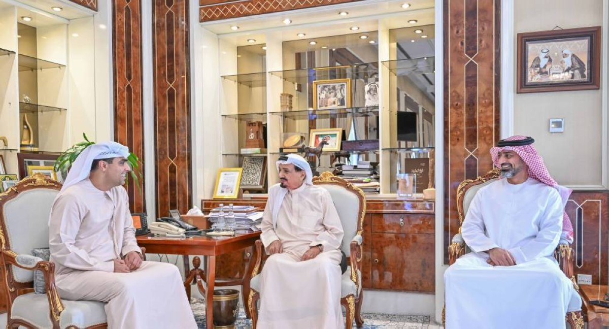 حميد النعيمي وعمار النعيمي خلال استقبال عبدالسلام البلوشي