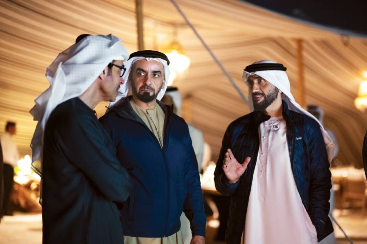  هزاع ونهيان وسيف بن زايد 