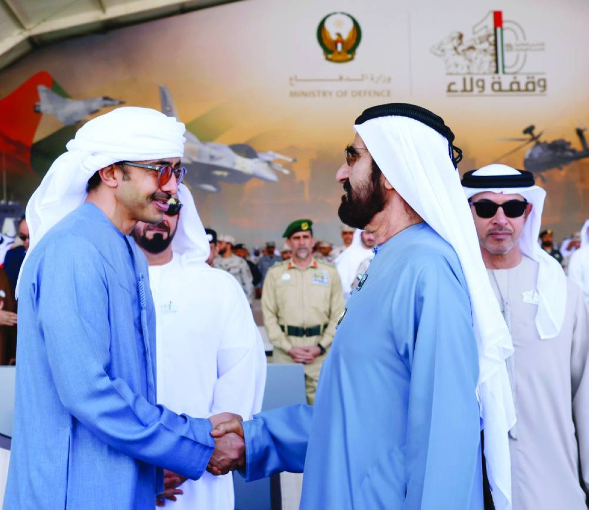  محمد بن راشد وهزاع وسيف وعبد الله بن زايد وعبد الله المري 