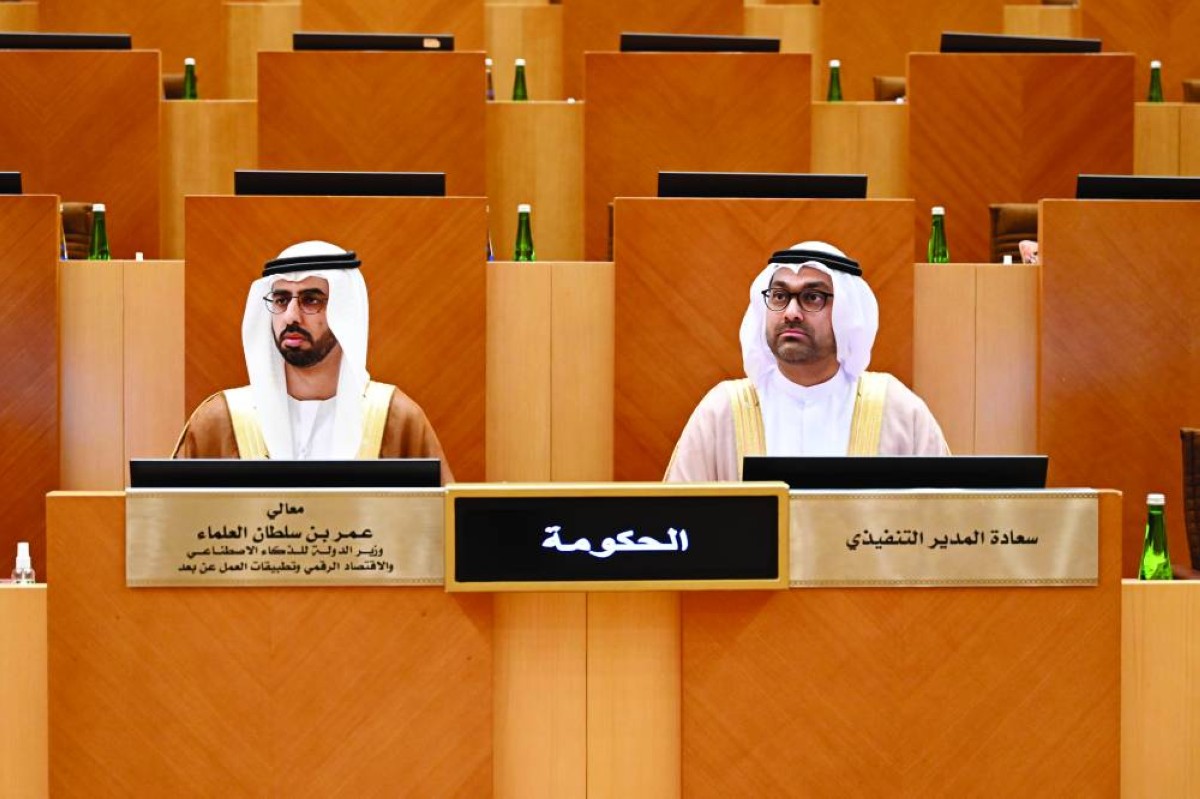 عمر العلماء خلال جلسة المجلس الوطني الاتحادي