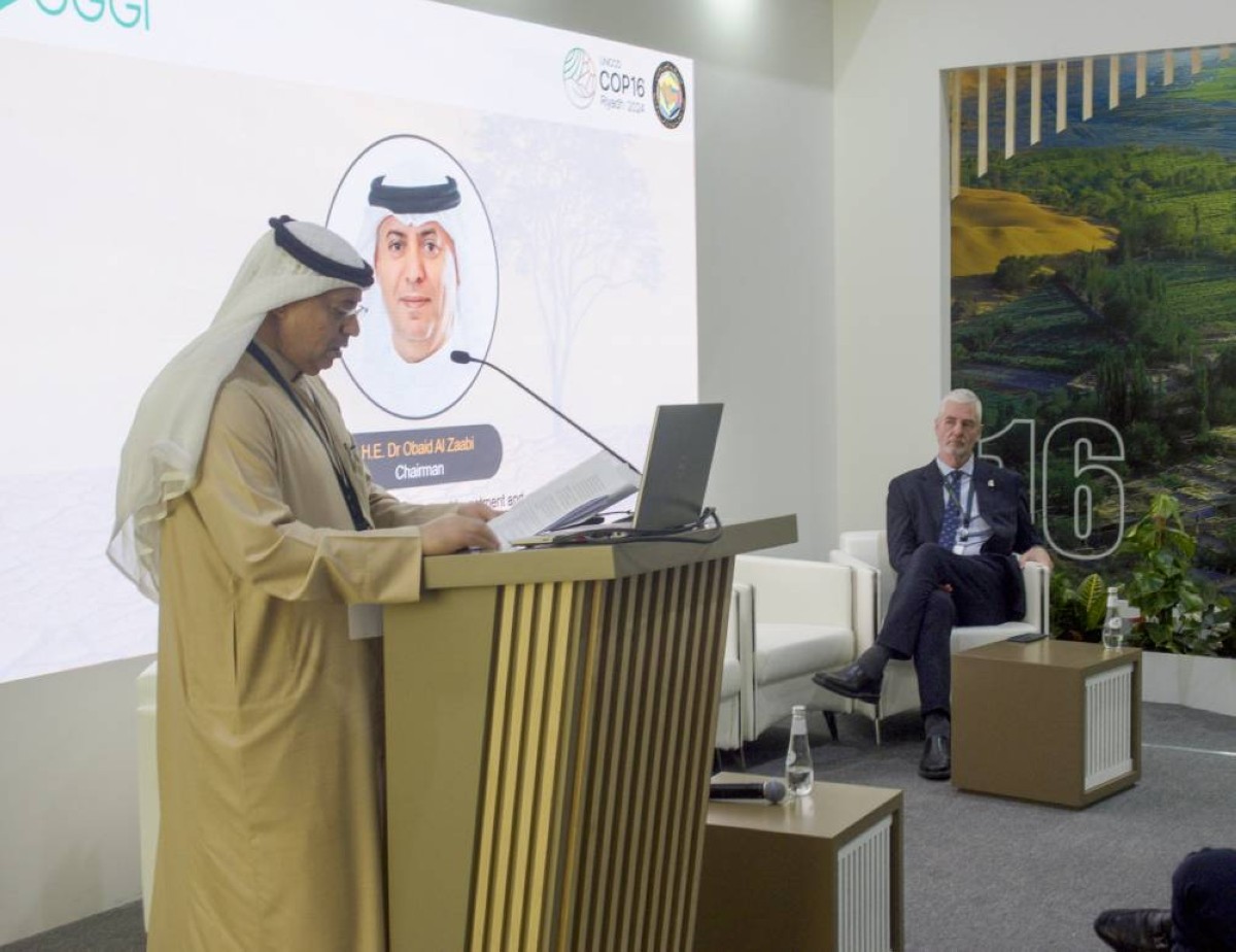 عبيد الزعابي خلال المشاركة بالجلسة