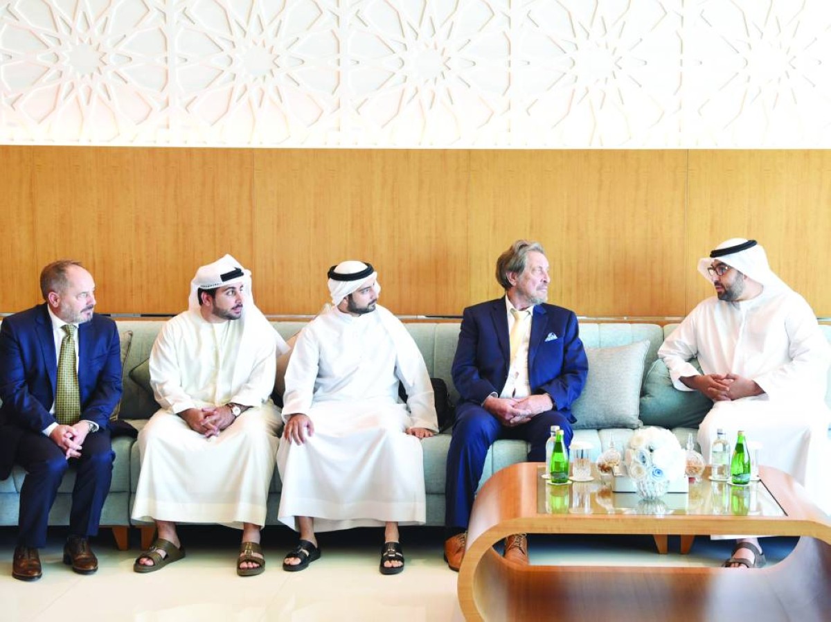 راشد بن سعود خلال استقبال ايرول غراهام ماسك