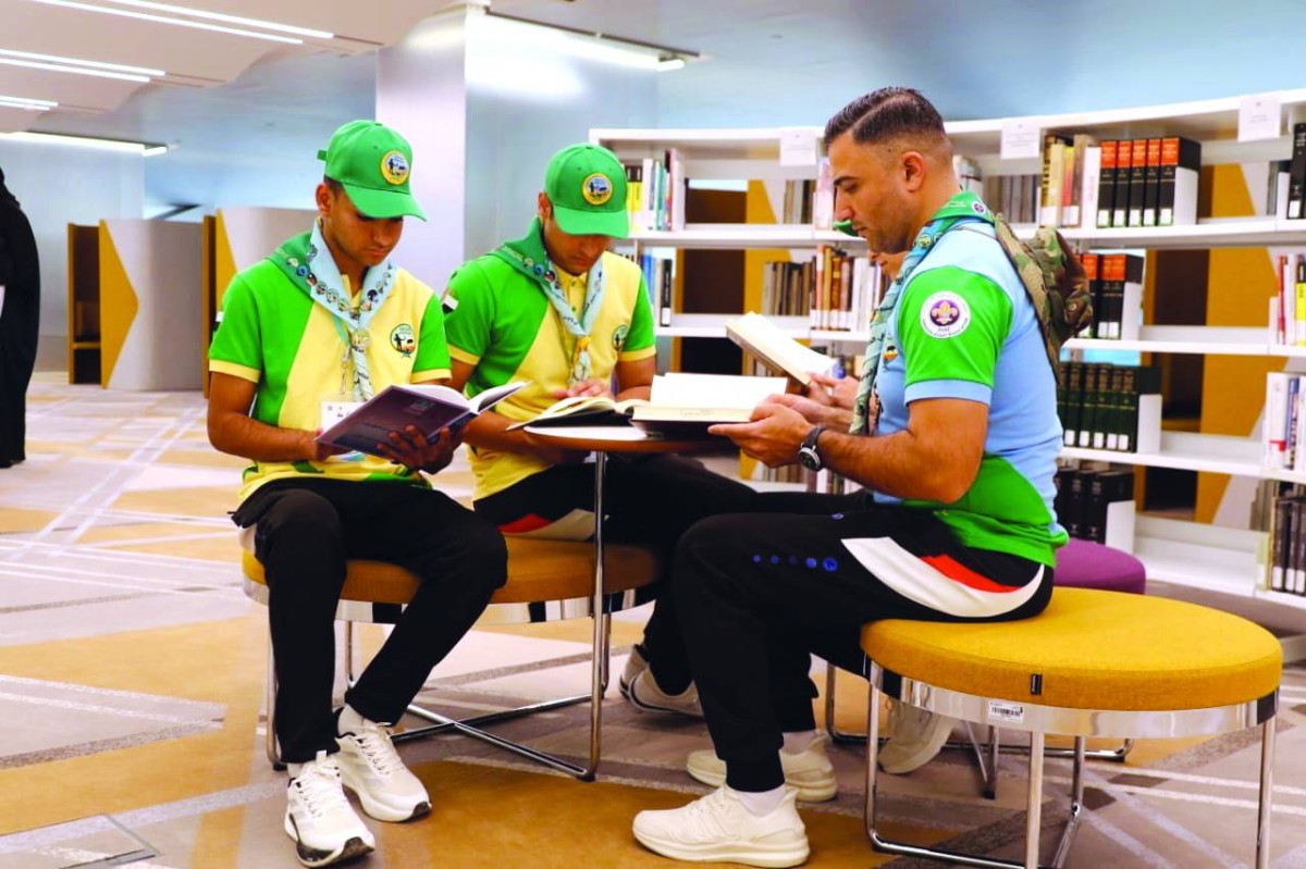 خلال زيارة الكشافة مكتبة محمد بن راشد
